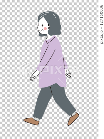 老年婦女走路 127150036