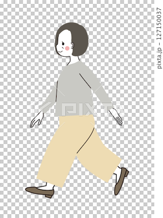 中年婦女走路 127150037