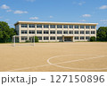 小学校のグラウンド校庭イメージAI生成素材 127150896