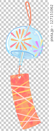 Wind chime illustration Fireworks Vector material Wind chime illustration Fireworks Vector material 127151062