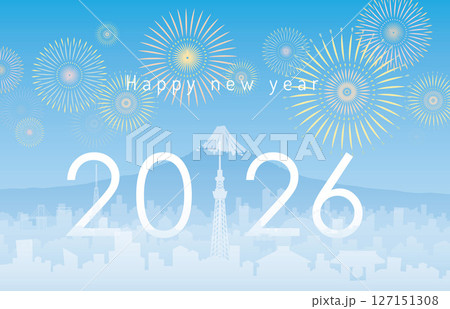 2026  HAPPY NEW YEAR 東京　花火 127151308