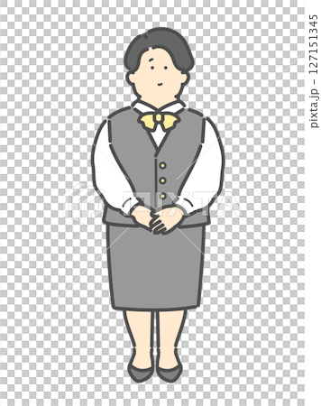 一位擔任導遊的女性的商業插圖 一位擔任導遊的女性的商業插圖 127151345
