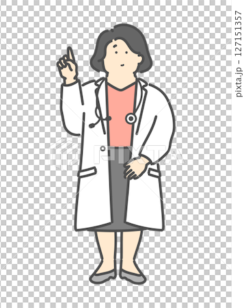 一位女醫生給解釋的插圖 127151357