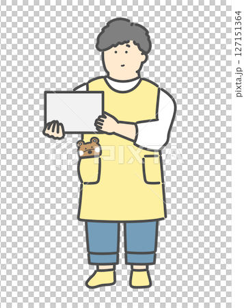 保育士の男性  イラスト 127151364