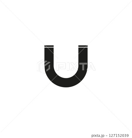 Magnet icon. Simple style repair company poster background symbol. Magnet brand logo design element. Magnet t-shirt printing. vector for sticker. 127152039