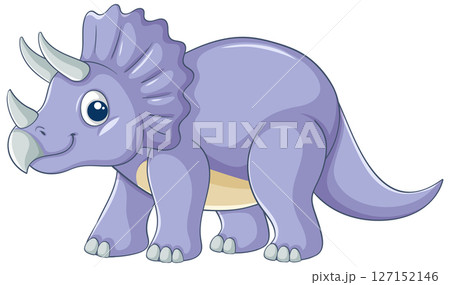 Cute Cartoon Triceratops Vector Illustration Cute Cartoon Triceratops Vector Illustration 127152146
