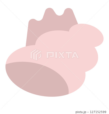 とげとげの巻貝のシンプルイラスト 127152599