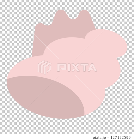 とげとげの巻貝のシンプルイラスト 127152599