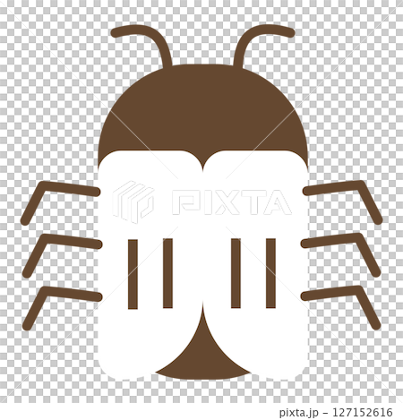 Simple flat icon of cicada 127152616