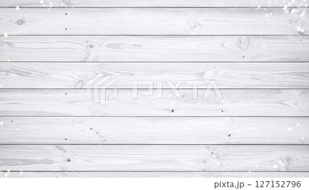 White wood texture background of an old wooden plank wall or floor with a natural vintage pattern and rough surface 127152796