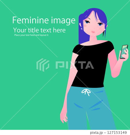 スマホを持つ女性 127153149