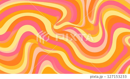 Groovy hippie background with waves 127153233