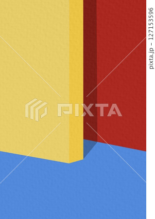 Geometric Architecture perspective building design vector illustration background. Colorful design for wall art, decoration, cards, poster and print.	 127153596