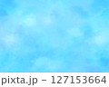 ライトブルーの水彩タッチのアブストラクト　 127153664