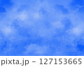 ブルーの水彩タッチのアブストラクト　 127153665