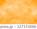 オレンジの水彩タッチのアブストラクト　 127153666