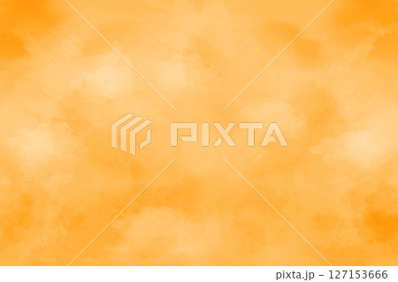 オレンジの水彩タッチのアブストラクト　 127153666