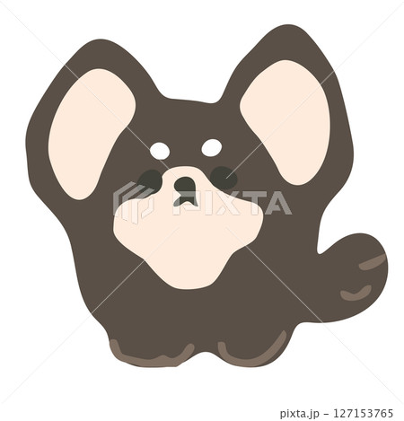 ゆるかわいいチワワの子犬のイラスト ゆるかわいいチワワの子犬のイラスト 127153765
