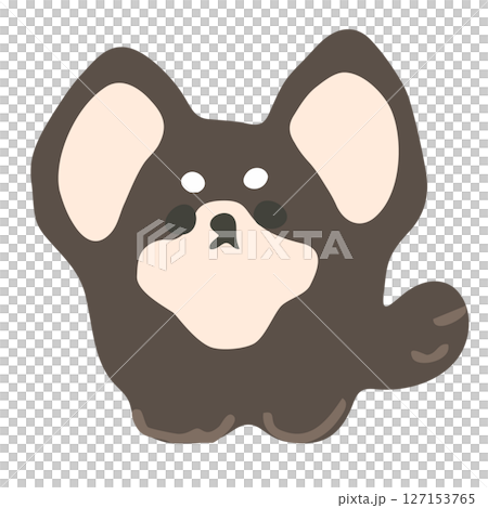 ゆるかわいいチワワの子犬のイラスト ゆるかわいいチワワの子犬のイラスト 127153765