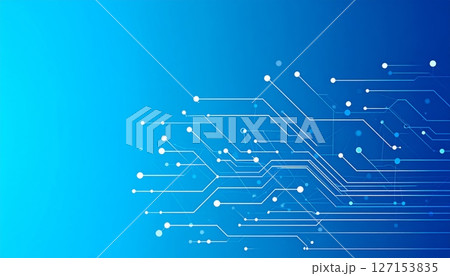 Abstract blue technology background with digital circuit board pattern and electronic chip design Abstract blue technology background with digital circuit board pattern and electronic chip design 127153835