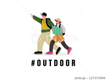 アウトドアが好きなカップル 127153909