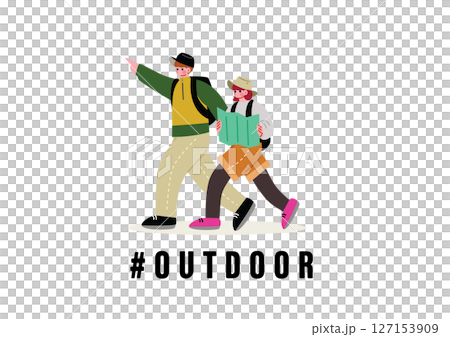 アウトドアが好きなカップル 127153909