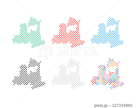 デザイン地図＿青森県＿丸ドット-04 127154005