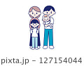 笑顔の親子 127154044