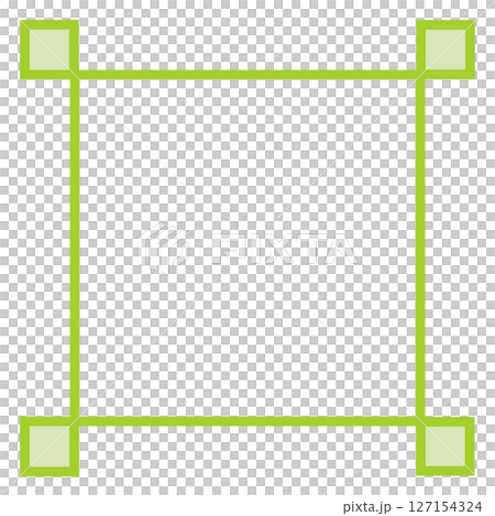 Yellow-green decorative border frame with transparent center (simple, PNG) Yellow-green decorative border frame with transparent center (simple, PNG) 127154324
