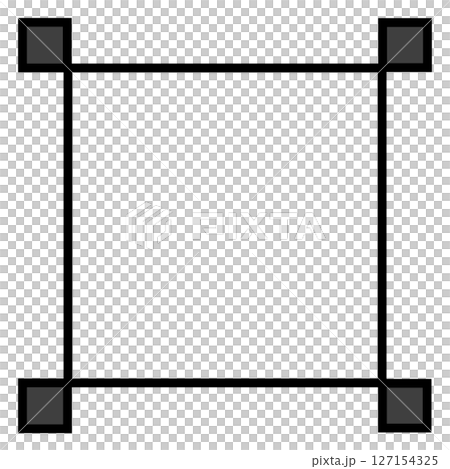 Black decorative frame with transparent center (simple, PNG) Black decorative frame with transparent center (simple, PNG) 127154325