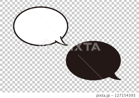 Simple monochrome speech bubble icon 127154393