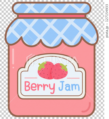 Mixed Berry Strawberry Jam cute bottle 127154933
