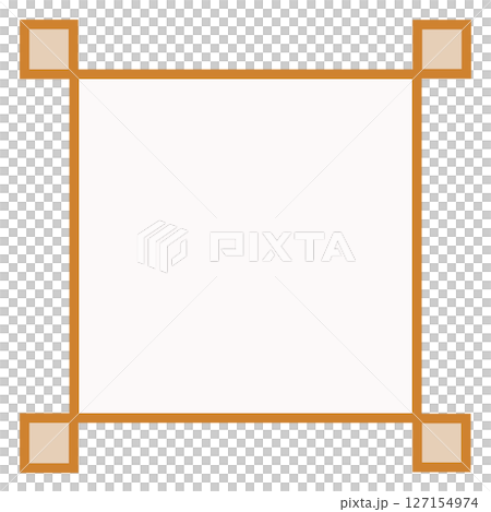 White background and orange corner decorative border, center painted square frame material (simple, PNG) White background and orange corner decorative border, center painted square frame material (simple, PNG) 127154974