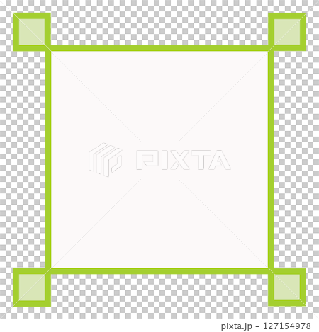 White background and yellow-green decorative border, center-filled square frame material (simple, PNG) White background and yellow-green decorative border, center-filled square frame material (simple, PNG) 127154978