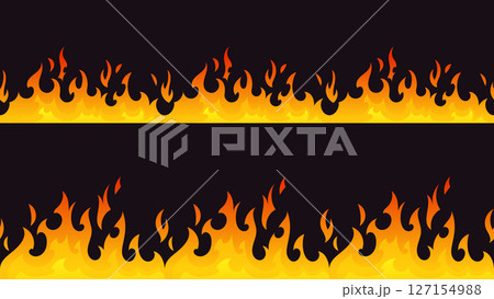 Fire border silhouette seamless pattern Fire border silhouette seamless pattern 127154988