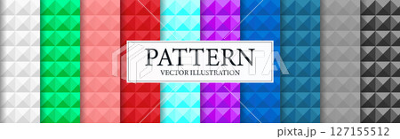 Set of 10 abstract multi-colored patterns from squares - Vector Set of 10 abstract multi-colored patterns from squares - Vector 127155512