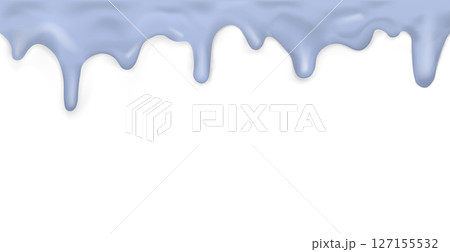 Flowing caramel, on white background template - Vector 127155532
