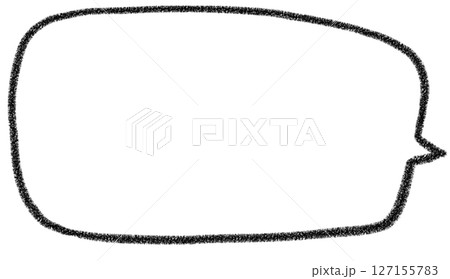 手書き風シンプルの四角ふきだし 127155783