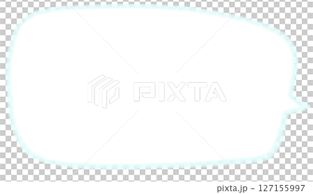 手書き風シンプルの四角ふきだし 127155997