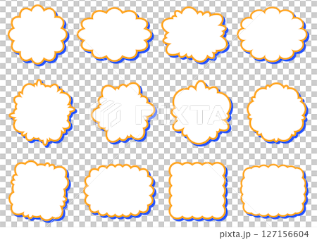 Curved frame set, pop design, with shadow Curved frame set, pop design, with shadow 127156604