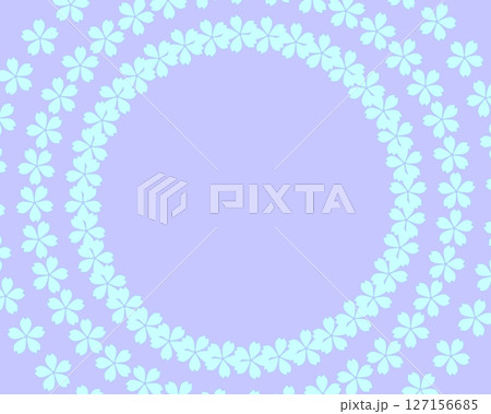 桜の波状の色あり背景 127156685