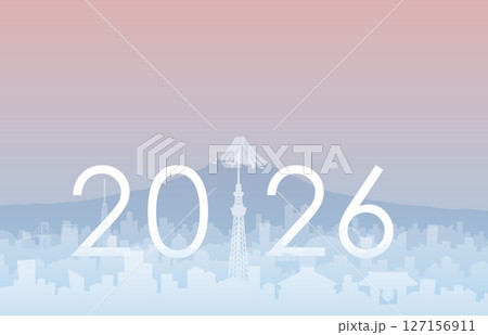 富士と東京グラデ_2026 127156911