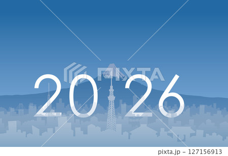 富士と東京グラデ_2026 富士と東京グラデ_2026 127156913