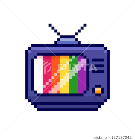 Pixel art Retro Television game asset design 127157049