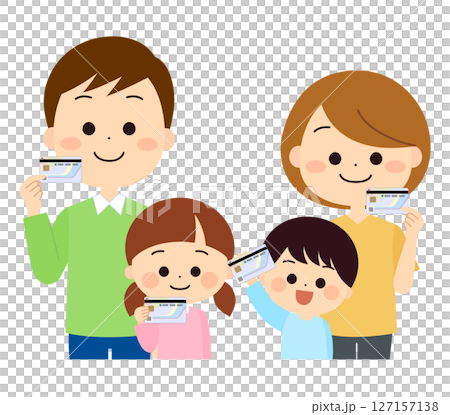 Family holding My Number card 127157138