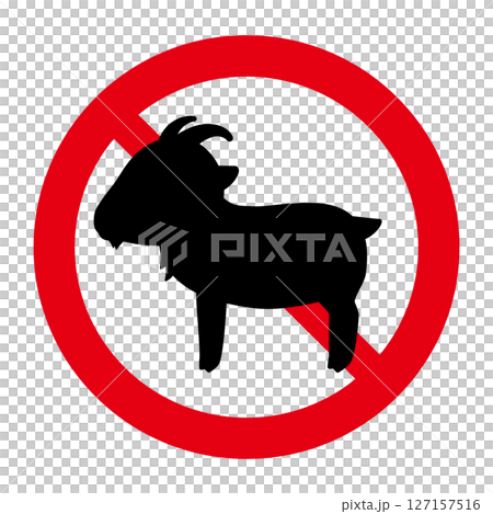 山羊禁令標誌 127157516