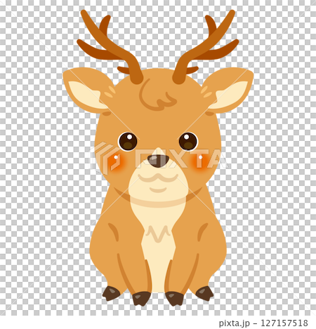 坐著的鹿的插圖 127157518