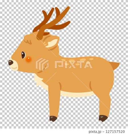Sideways illustration of a deer Sideways illustration of a deer 127157520