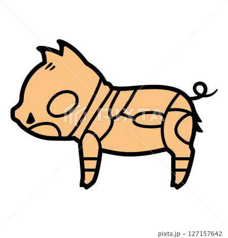 猪肉の部位のイラスト　文字なし 127157642