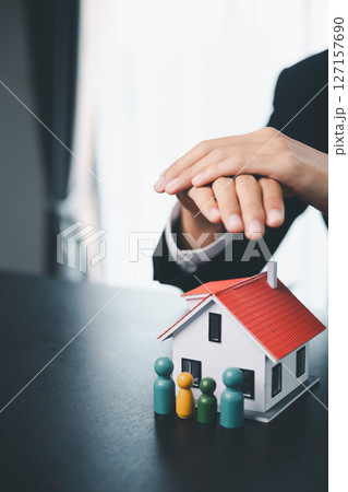 Concept business house finance protection office plan investment buy sell home ensuring idea financial security. residence agent hand protect purchase insurance and secure favorable loan deal. Concept business house finance protection office plan investment buy sell home ensuring idea financial security. residence agent hand protect purchase insurance and secure favorable loan deal. 127157690